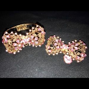 Betsy Johnson crystal bow set